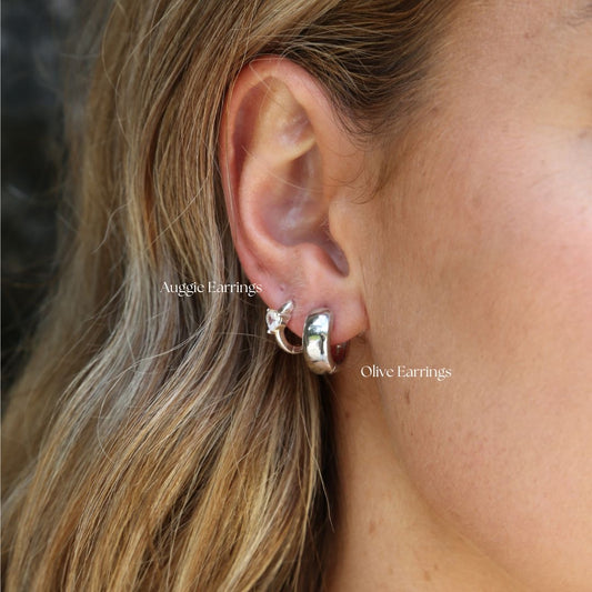 Olive Earrings - Silver
